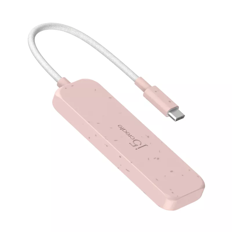 USB-C Hub j5create JCH342ER-N 4-Port Type-C Type-A Gen 2 10000 Mbit/s Rose