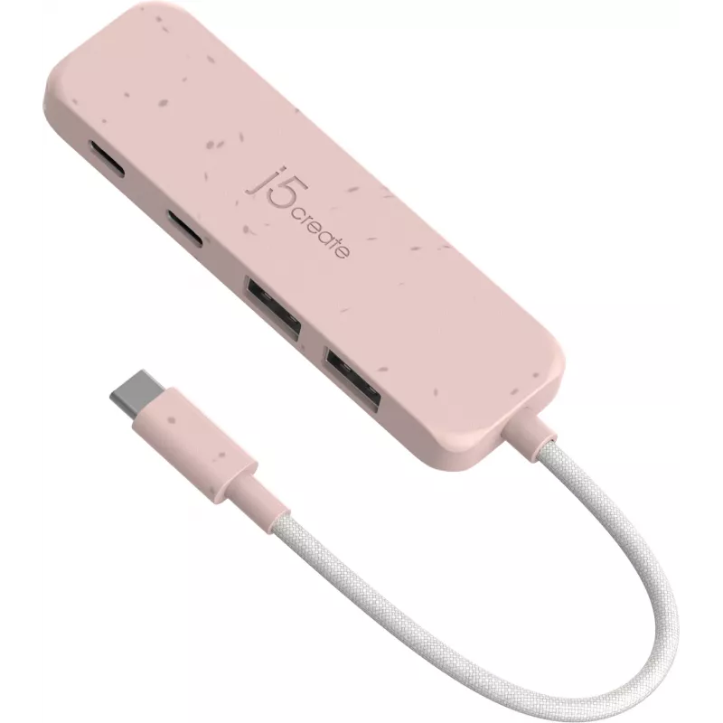 USB-C Hub j5create JCH342ER-N 4-Port Type-C Type-A Gen 2 10000 Mbit/s Rose