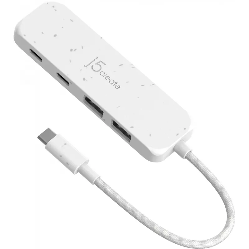 j5create Eco-Friendly USB-C to 4-Port Type-C & Type-A Gen 2 Hub