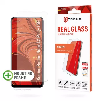 Displex Screen Protector (10H) for Xiaomi Redmi Note 12 Pro(+) 5G, Eco Mounting Frame, scratch resistant