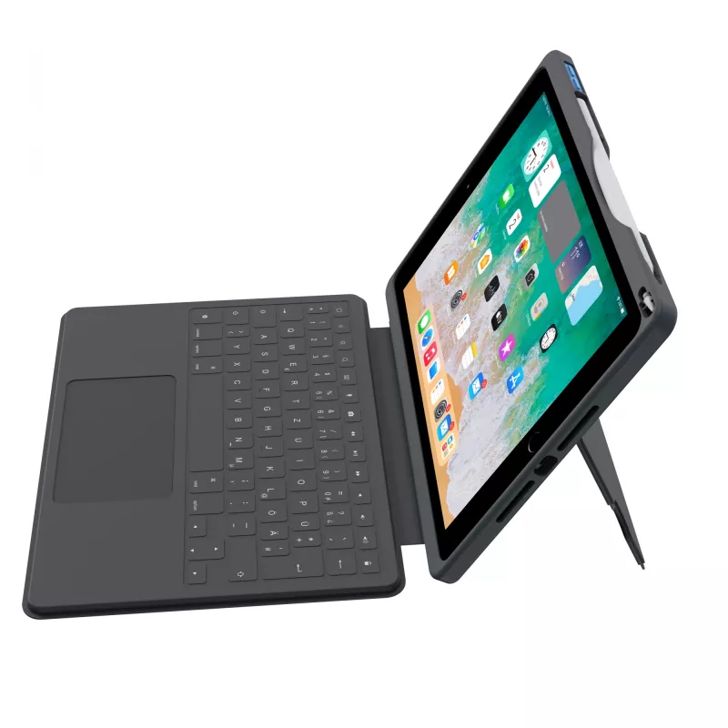 ASTAR DEQSTER Smart Rugged Touch Plus Keyboard 10.2 inch — QWERTZ German, Mechanical switches, Smart Connector docking, Grey