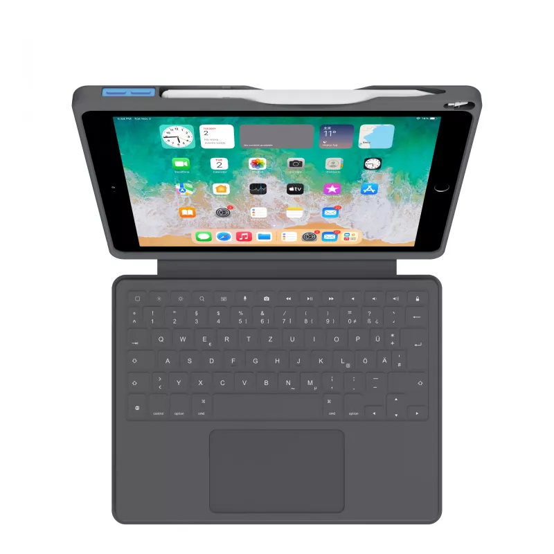 ASTAR DEQSTER Smart Rugged Touch Plus Keyboard 10.2 inch — QWERTZ German, Mechanical switches, Smart Connector docking, Grey