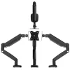 j5create JTSA101 Ergonomic Monitor Mount Black Clamp Grommet 8 kg 17 to 32 inch