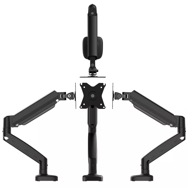 j5create JTSA101 Ergonomic Monitor Mount Black Clamp Grommet 8 kg 17 to 32 inch