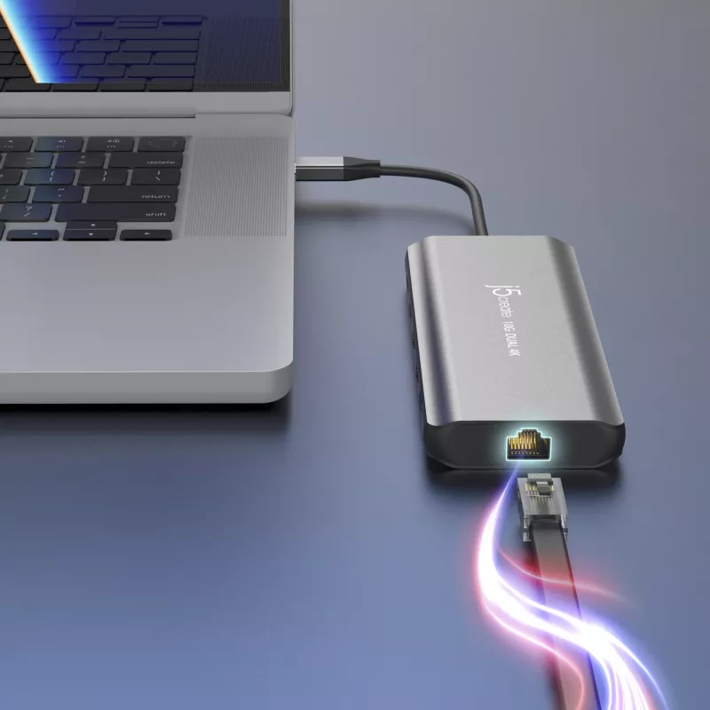 j5create JCD398 USB-C® Dual 4K HDMI™ 10Gbps Mini Dock, Black