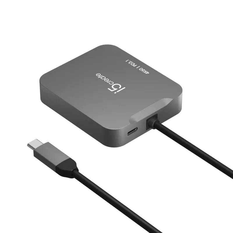 j5create JCD3191 4K60 Elite USB-C® Travel Adapter, Black