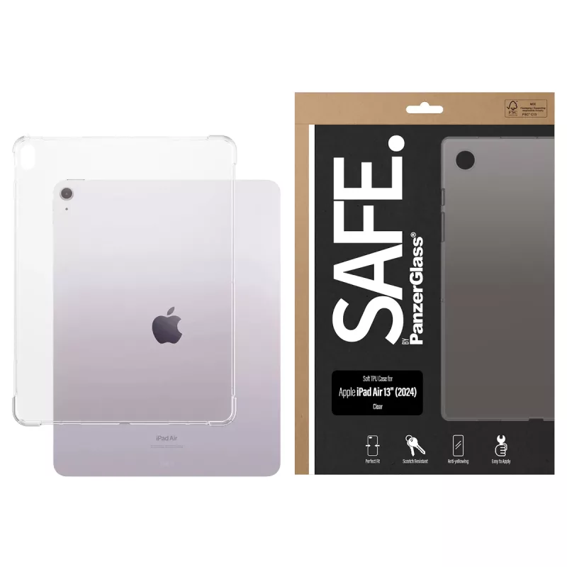PanzerGlass SAFE. by ® TPU Case Transparent iPad Air 13'' (2024-2026)