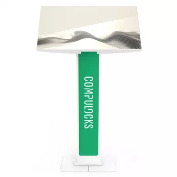 Compulocks Brandable VESA Floor Stand for Screens Up to 32 Inches White
