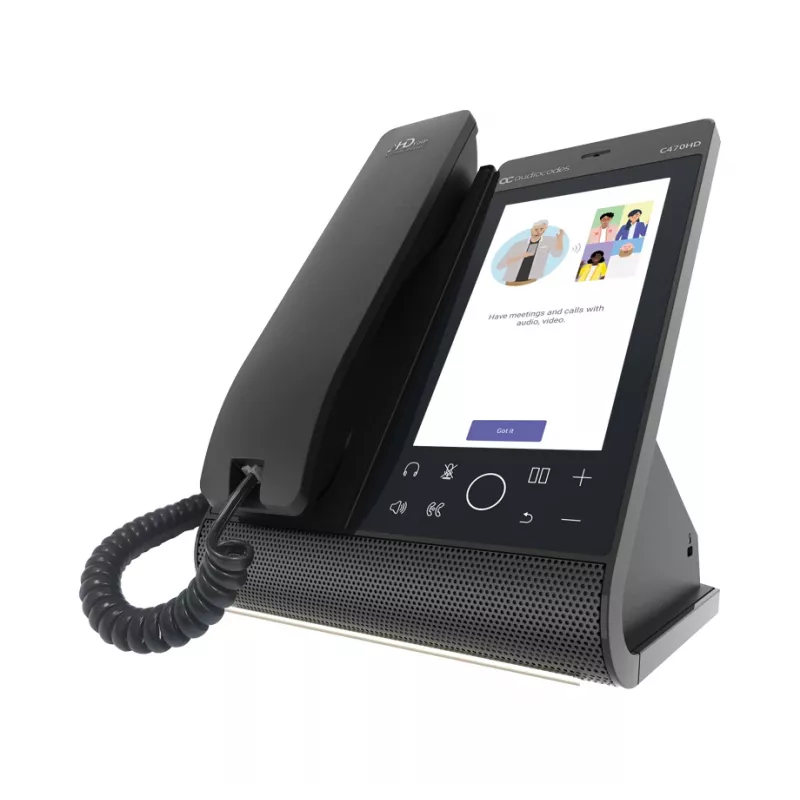 AudioCodes Teams C470HD Total Touch IP-Phone PoE GbE with integrated BT and Dual Band Wi-Fi