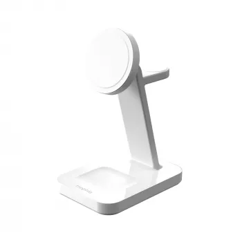 mophie Snap+ 3-in-1 Wireless Charge Stand Headset, Smartphone, Smartwatch White USB Wireless charging Fast charging Indoor