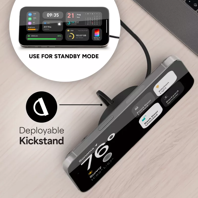 mophie Qi2 Magnetic Charger Smartphone Black USB Wireless charging Fast charging Indoor