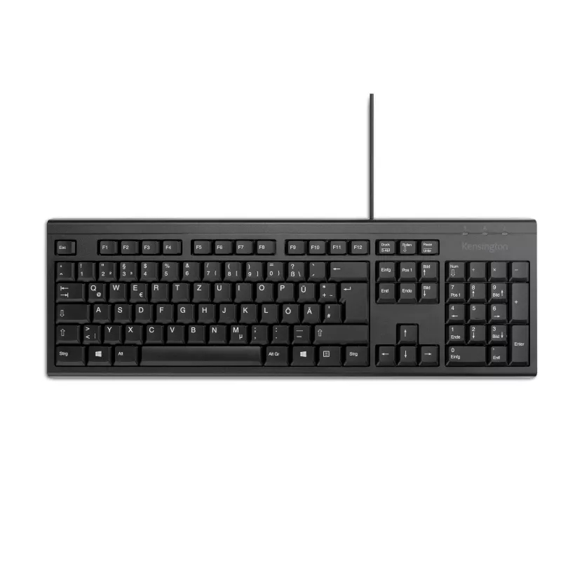 Kensington KB100 EQ Wired Full Size Keyboard USB Membrane QWERTZ
