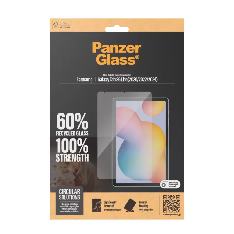 PanzerGlass ® Screen Protector Samsung Galaxy Tab S6 Lite (2020, 2022, 2024) | Ultra-Wide Fit