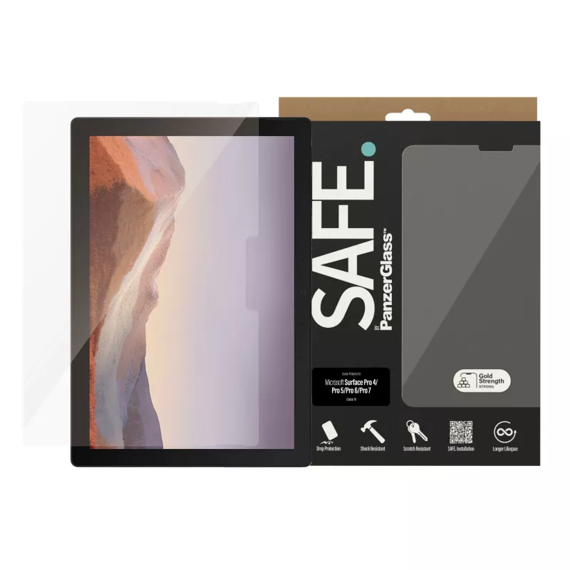 Screen Protector Glass PanzerGlass SAFE. by Surface Pro 4 Pro 5 Pro 6 Pro 7 Tempered Glass