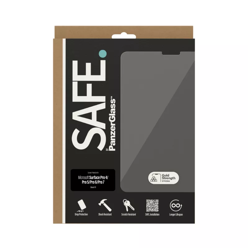 Screen Protector Glass PanzerGlass SAFE. by Surface Pro 4 Pro 5 Pro 6 Pro 7 Tempered Glass