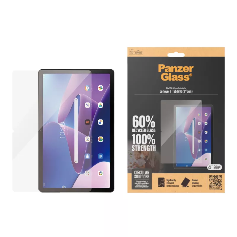 PanzerGlass ® Screen Protector Screen Protector Lenovo Tab M10 (3rd Gen) | Ultra-Wide Fit