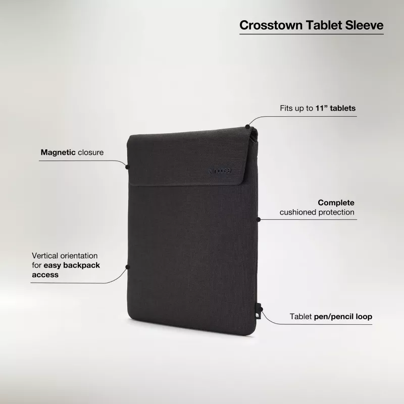 Tablet sleeve Incase Crosstown Sleeve for 11 inch tablet, Black