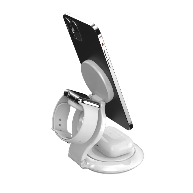 j5create Qi2 3-in-1 Magnetic Foldable Wireless Charging Station Indoor USB Smartwatch Headphones Smartphone
