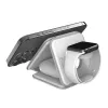 j5create Qi2 3-in-1 Magnetic Travel Wireless Charging Station Indoor USB Fast Charging White