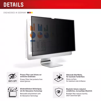 Displex PRIVACY SAFE removable 2-way privacy filter for iMac 24 inch M1 (2021)/ M3 (2023)/ M4 (2024)