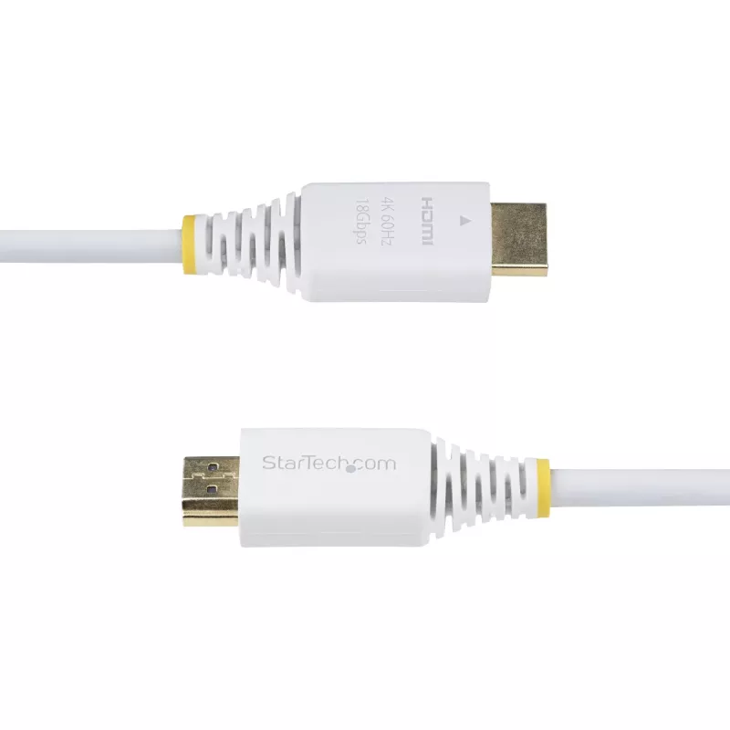 StarTech.com 6ft (1.8m) Premium Certified High Speed HDMI Cable, 4K 60Hz/1440p 144Hz, HDR10/HDCP 2.2/ARC, 18Gbps, UHD HDMI 2.0 Cord for TV/Monitor/Display, TPE Jacket, White