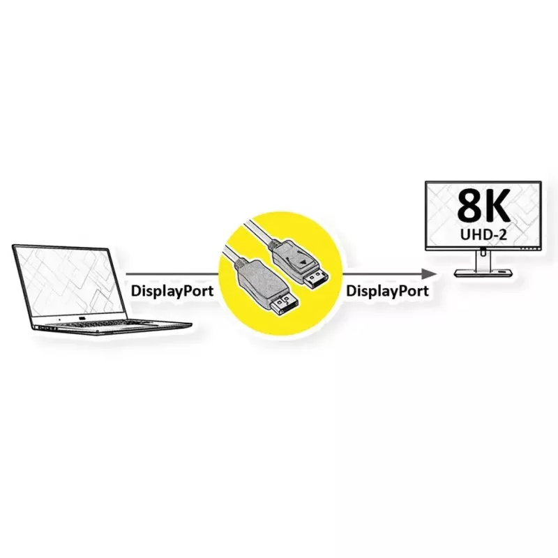 DisplayPort cable ROLINE 11046002 2 m Black