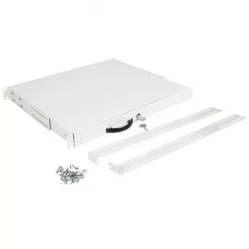 Keyboard tray ROLINE 19-inch 1U 400 T lockable grey
