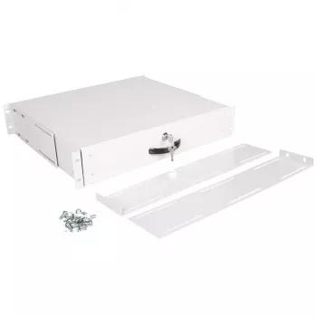 Keyboard tray ROLINE 19-inch 2 U 400 T lockable grey