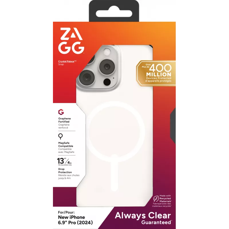 Cover ZAGG Crystal Palace Snap Apple iPhone 16 Pro Max Transparent