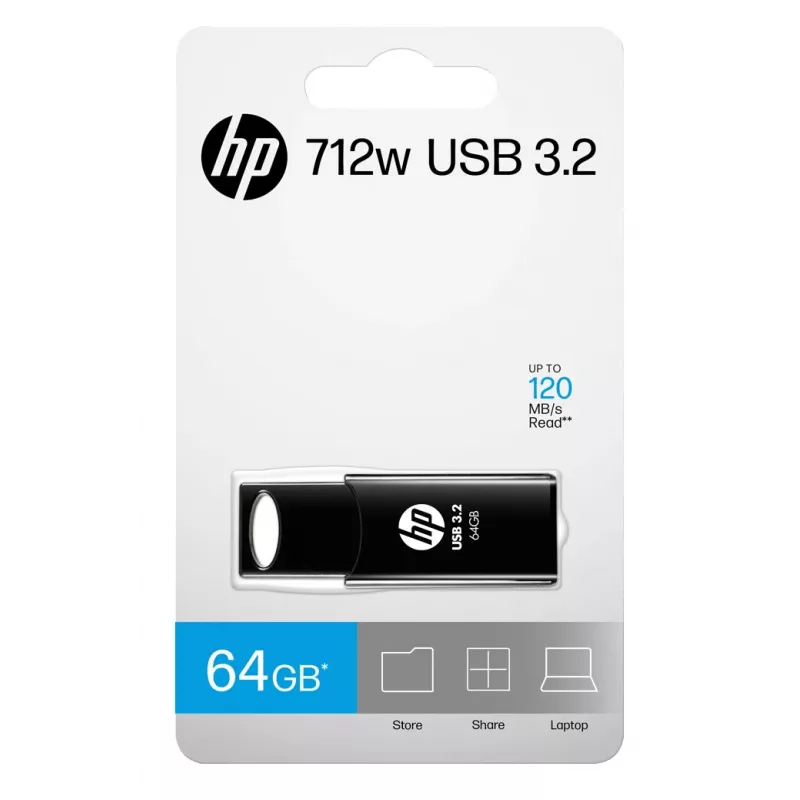 HP 712w USB flash drive 64 GB USB Type-A 3.2 Gen 1 (3.1 Gen 1) Black
