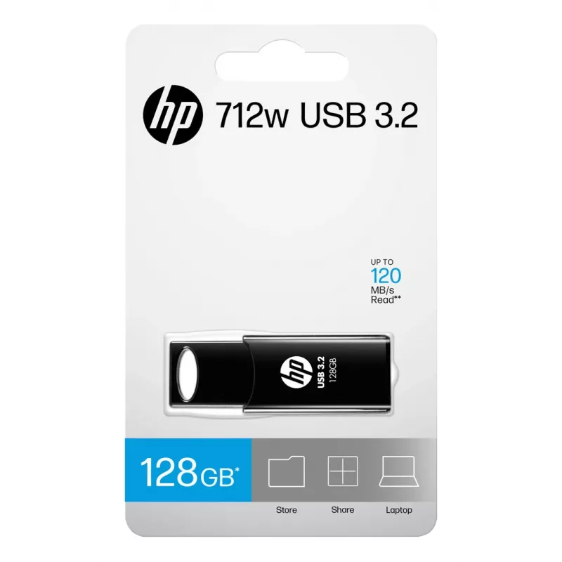 HP 712w USB flash drive 128 GB USB Type-A 3.2 Gen 1 (3.1 Gen 1) Black
