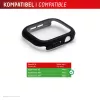 Screen protector PanzerGlass Displex 10H for Apple Watch SE3/SE2/SE (44mm) — full-body, IP68, snap-on, black frosted