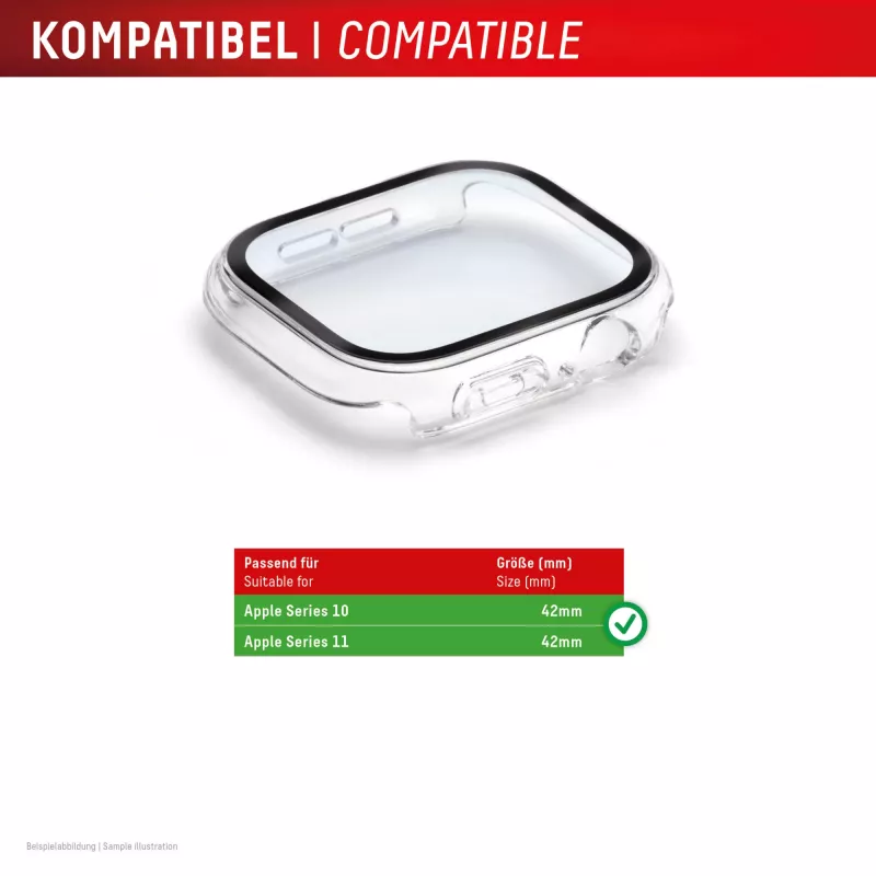 Full Body Protector e.v.i. DISPLEX Apple Series 10 42mm Transparent — full-coverage protective film for Apple Watch Series 10 42mm