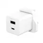 PanzerGlass empower™ by ® Turbo 35W Charger incl. USB-C + USB-A | UK Plug| Silver White