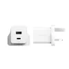 PanzerGlass empower™ by ® Turbo 35W Charger incl. USB-C + USB-A | UK Plug| Silver White