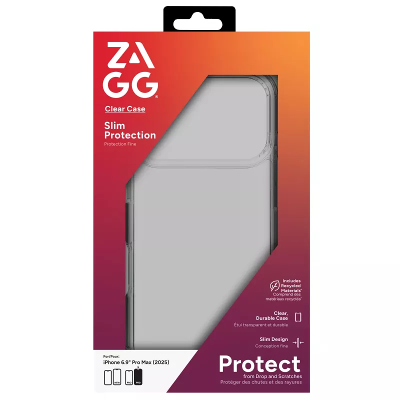 ZAGG Clear Case For Apple iPhone 17 Pro Max, Cover, Apple, iPhone 17 Pro Max, 17.5 cm (6.9 inch), Transparent