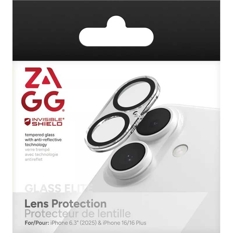 InvisibleShield Glass Elite Lens Protection For Apple iPhone 17/16/16+ Black
