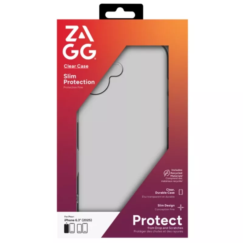 ZAGG Clear Case For Apple iPhone 17, Cover, Apple, iPhone 17, 16 cm (6.3 inch), Transparent