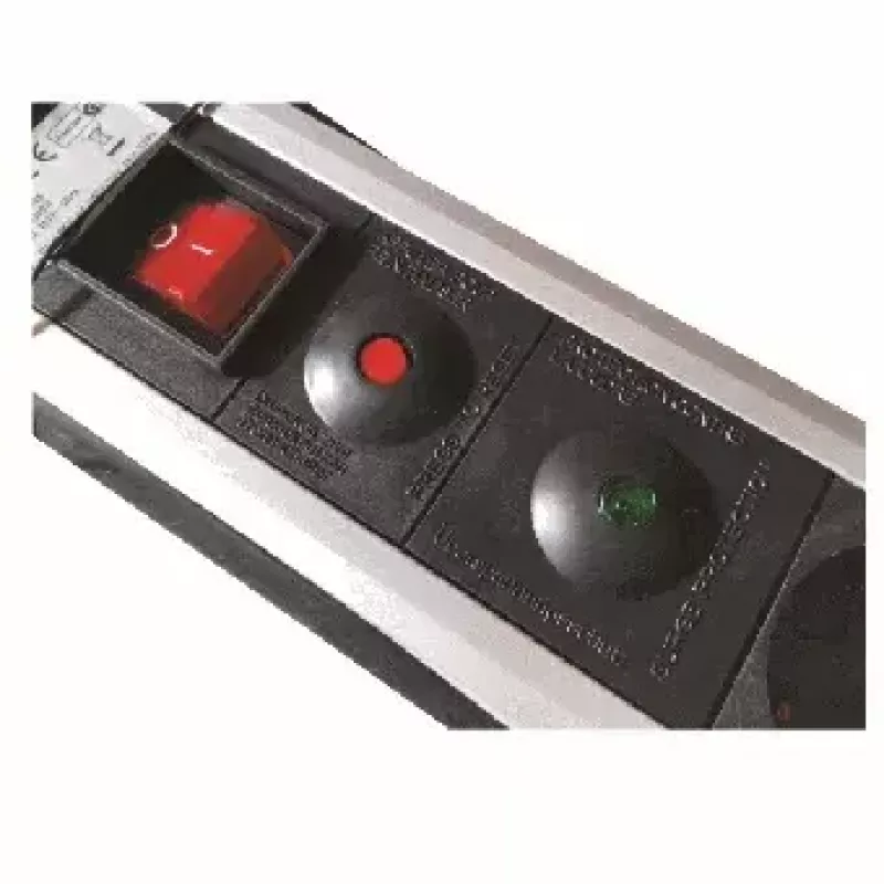 Power Extension M-Cab POW0001 2m 6 AC Outlets Indoor Black Silver