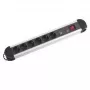 Power Extension M-Cab POW0001 2m 6 AC Outlets Indoor Black Silver