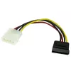StarTech.com 6in 4 Pin LP4 to SATA Power Cable Adapter, Molex (4-pin), SATA 15-pin, 0.152 m, Male, Straight, Straight