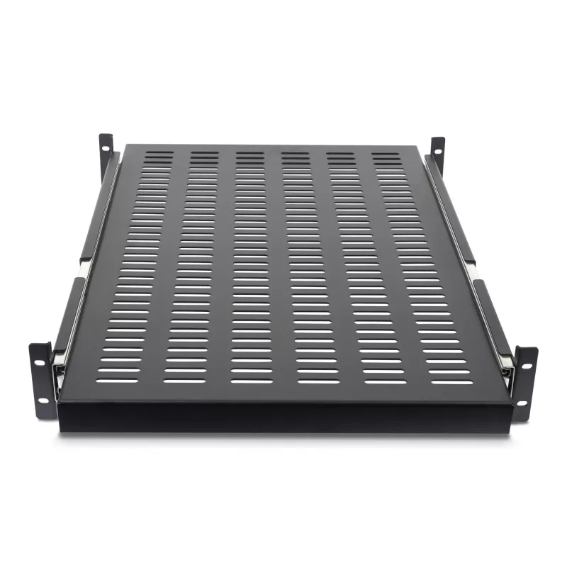 StarTech.com 2U Sliding Server Rack Mount Shelf - 20 to 30in Adjustable Mounting Depth - Vented - 50lb - Heavy Duty Universal 19” Rack Shelf for Equipment Rack - 24in Deep