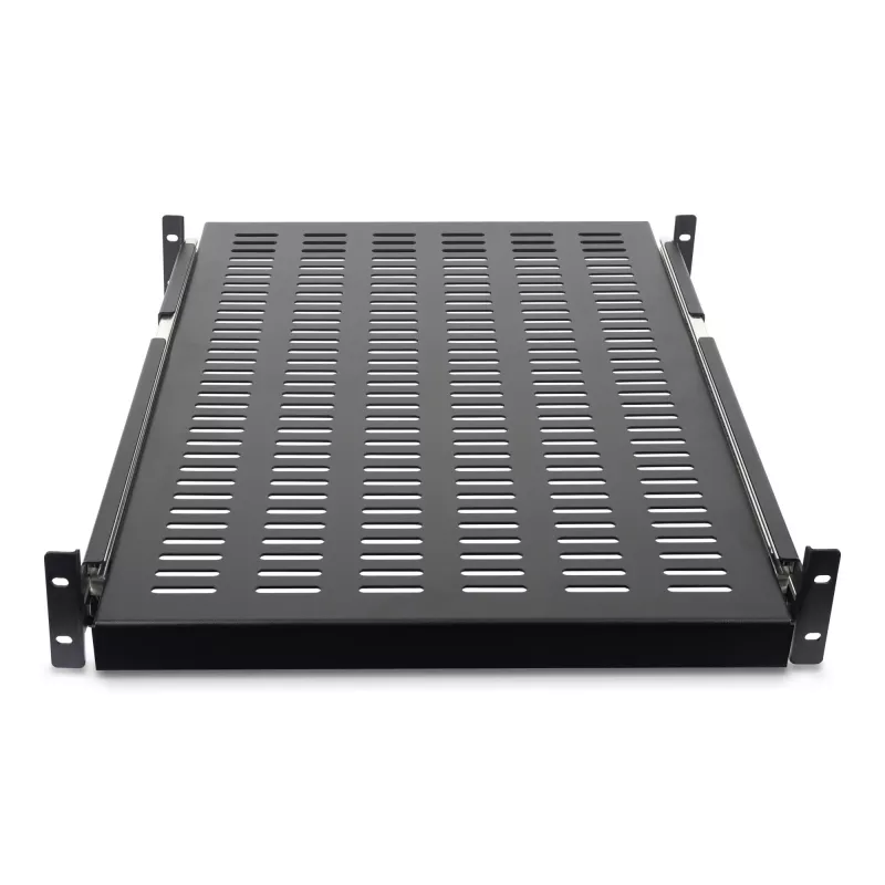 StarTech.com 2U Sliding Server Rack Mount Shelf - 20 to 30in Adjustable Mounting Depth - Vented - 50lb - Heavy Duty Universal 19” Rack Shelf for Equipment Rack - 24in Deep