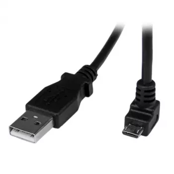 StarTech.com 2m Micro USB Cable - A to Down Angle Micro B, 2 m, USB A, Micro-USB B, USB 2.0, 0.48 Gbit/s, Black