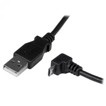 StarTech.com 2m Micro USB Cable - A to Down Angle Micro B, 2 m, USB A, Micro-USB B, USB 2.0, 0.48 Gbit/s, Black