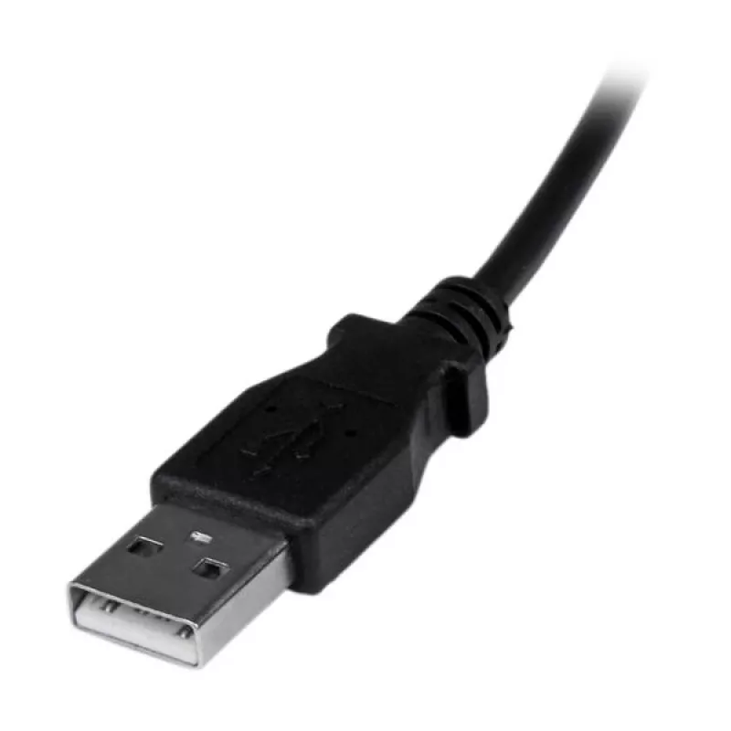 StarTech.com 2m Micro USB Cable - A to Down Angle Micro B, 2 m, USB A, Micro-USB B, USB 2.0, 0.48 Gbit/s, Black