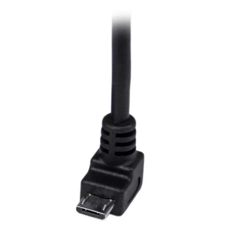 StarTech.com 2m Micro USB Cable - A to Down Angle Micro B, 2 m, USB A, Micro-USB B, USB 2.0, 0.48 Gbit/s, Black
