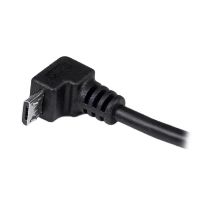 StarTech.com 2m Micro USB Cable - A to Down Angle Micro B, 2 m, USB A, Micro-USB B, USB 2.0, 0.48 Gbit/s, Black