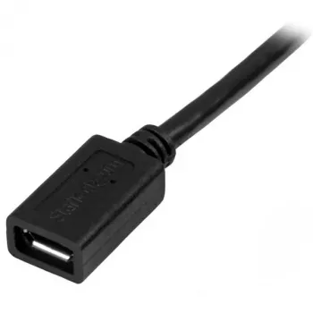 StarTech.com Micro-USB Extension Cable - M/F - 0.5m (20in), 0.5 m, Micro-USB B, Micro-USB B, USB 2.0, 0.48 Gbit/s, Black