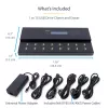StarTech.com Standalone 1 to 15 USB Thumb Drive Duplicator and Eraser, Multiple USB Flash Drive Copier, System and File and Whole-Drive Copy at 1.5 GB/min, Single and 3-Pass Erase, LCD Display - TAA